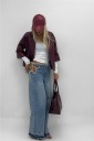jeans modello wide leg bijoux